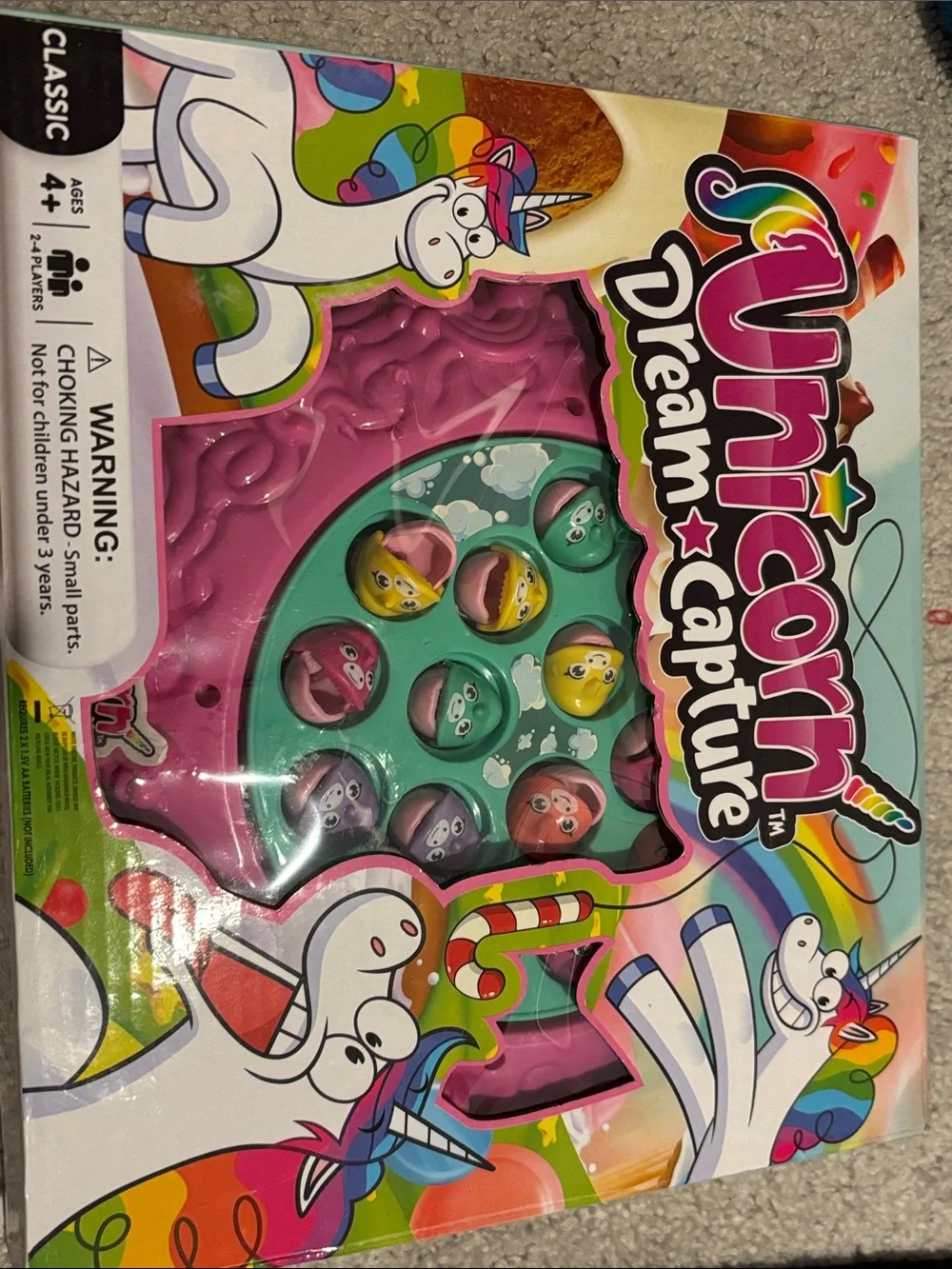 Unicorn Dream Capture Kids Fishing Game - Pink & Teal